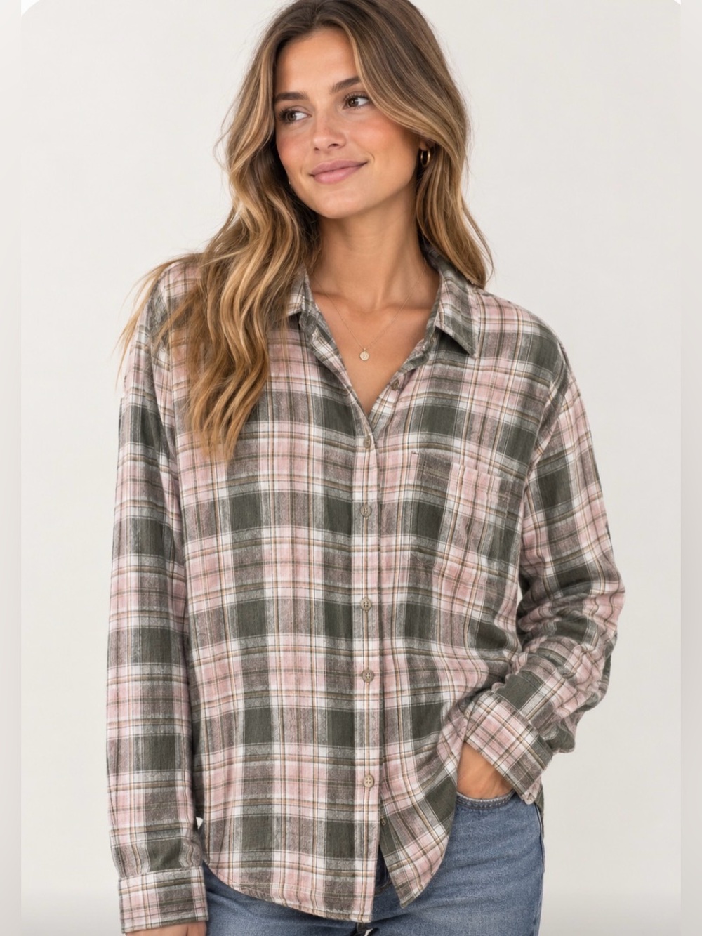 American Eagle Button Down Boyfriend Fit size Medium